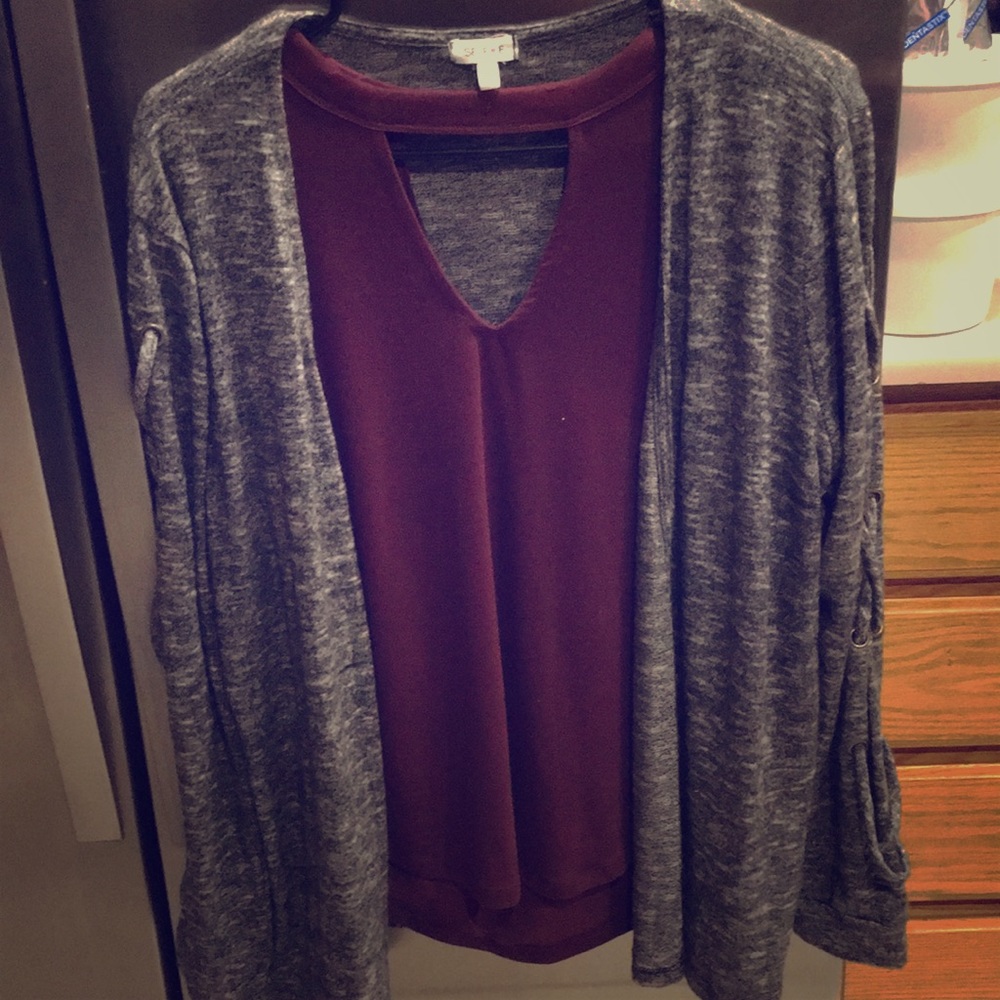 Shirt and sweater set